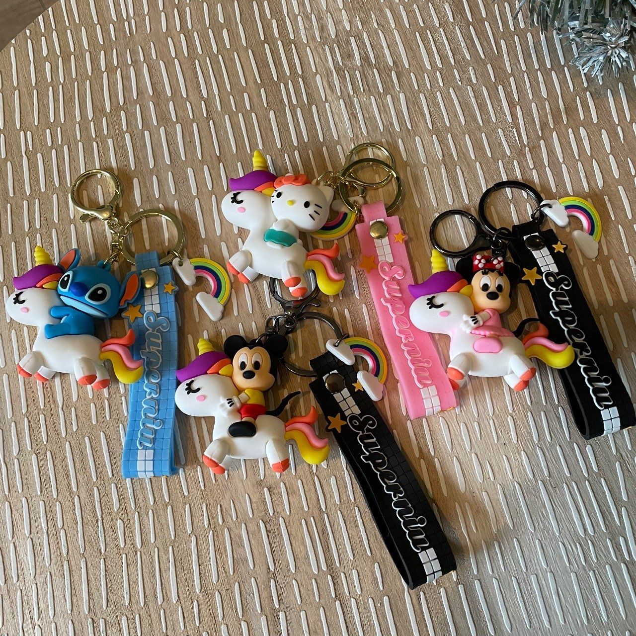 Lot de 5 mini porte clés Disney Princesses