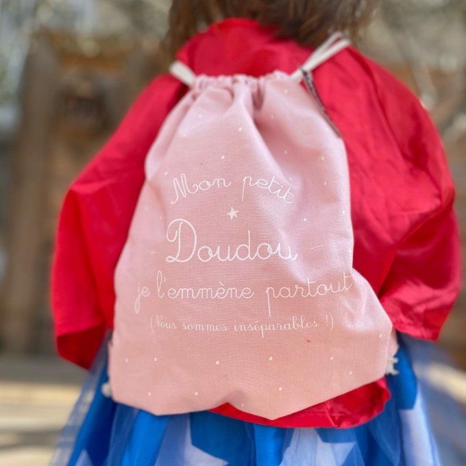Sac à dos rose "Mon petit doudou" 