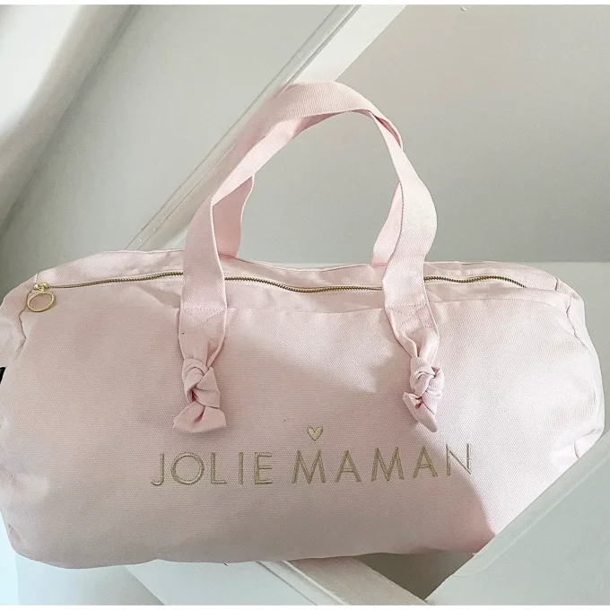 Sac polochon pétale de rose "Jolie maman"