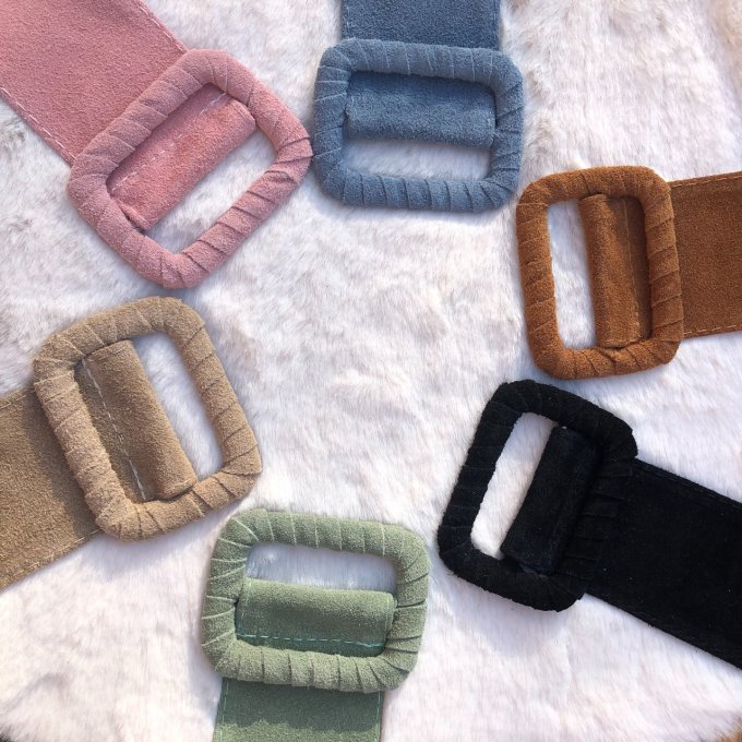 Ceinture cuir daim SANTORIN
