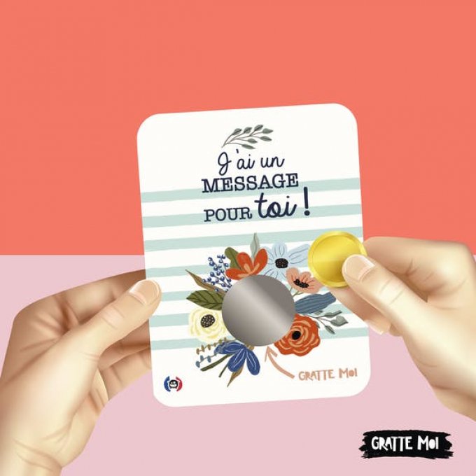 Gratte moi : Pack 6 cartes à gratter annonce grossesse "C'est une fille"