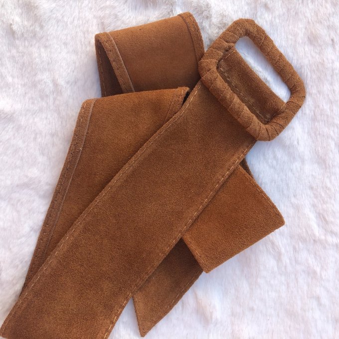 Ceinture cuir daim SANTORIN