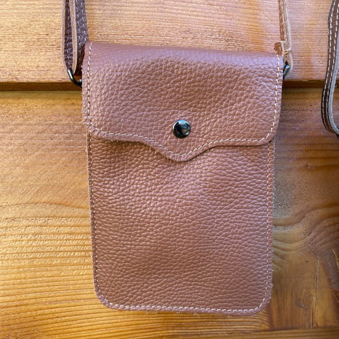 Sacoche pour téléphone en cuir