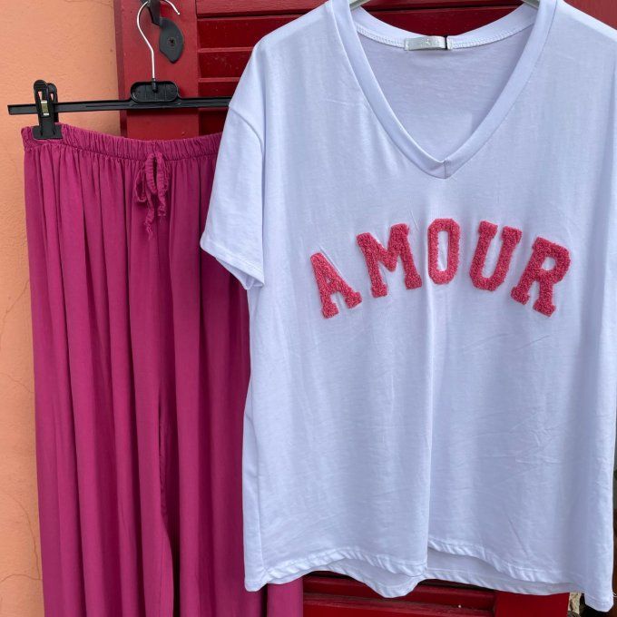T-shirt AMOUR blanc 