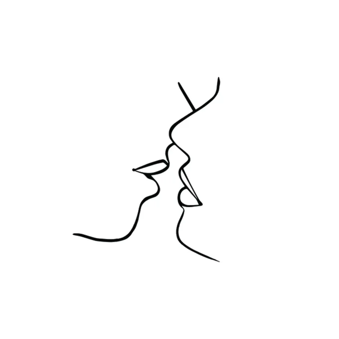 Tatouage éphémère : Un baiser