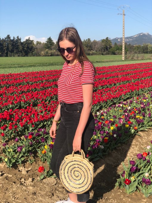 Panier rond MALO sequins noirs