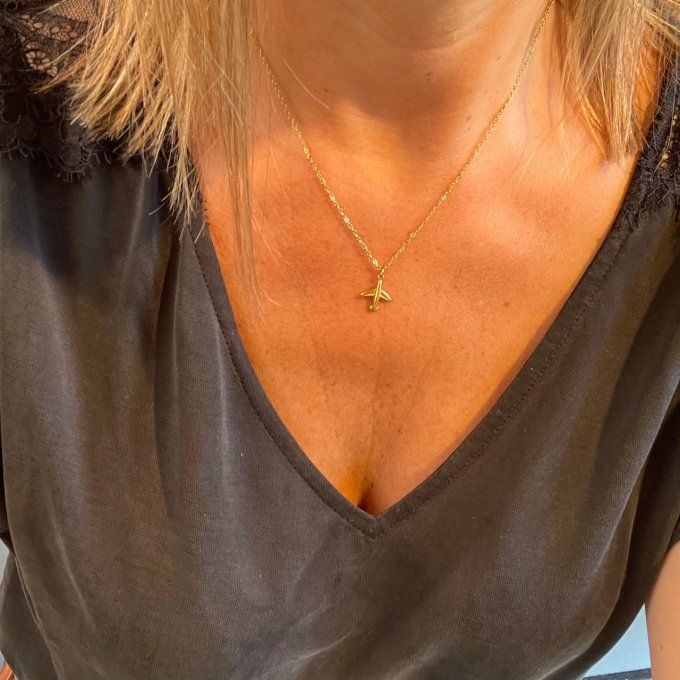 Collier doré PLANE