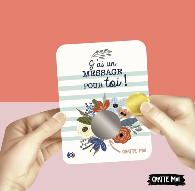 Cartes à gratter Gratte moi : "Félicitation"