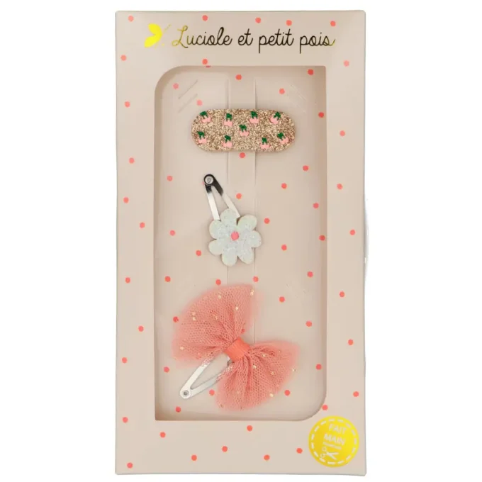 Coffret cadeau - 3 mini clips - Marguerite