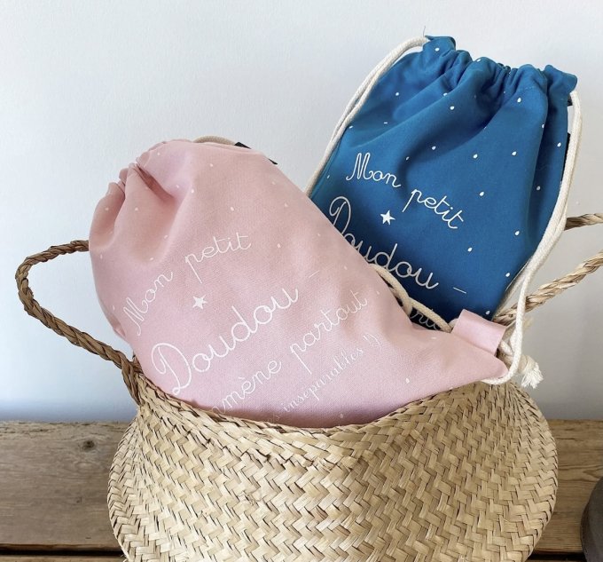 Sac à dos rose "Mon petit doudou" 
