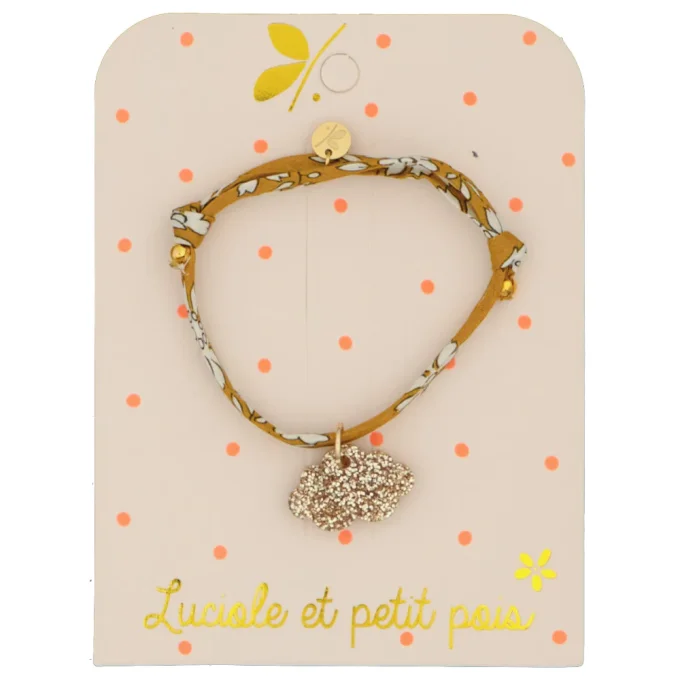 Bracelet liberty nuage or  - Capel moutarde 