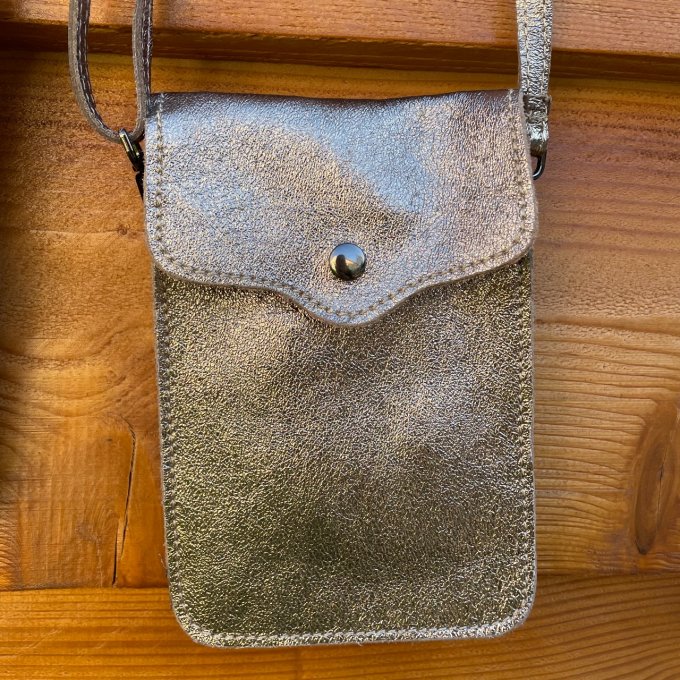 Sacoche pour téléphone en cuir