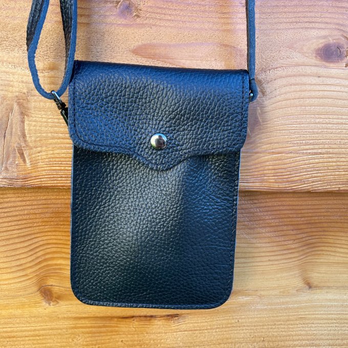 Sacoche pour téléphone en cuir