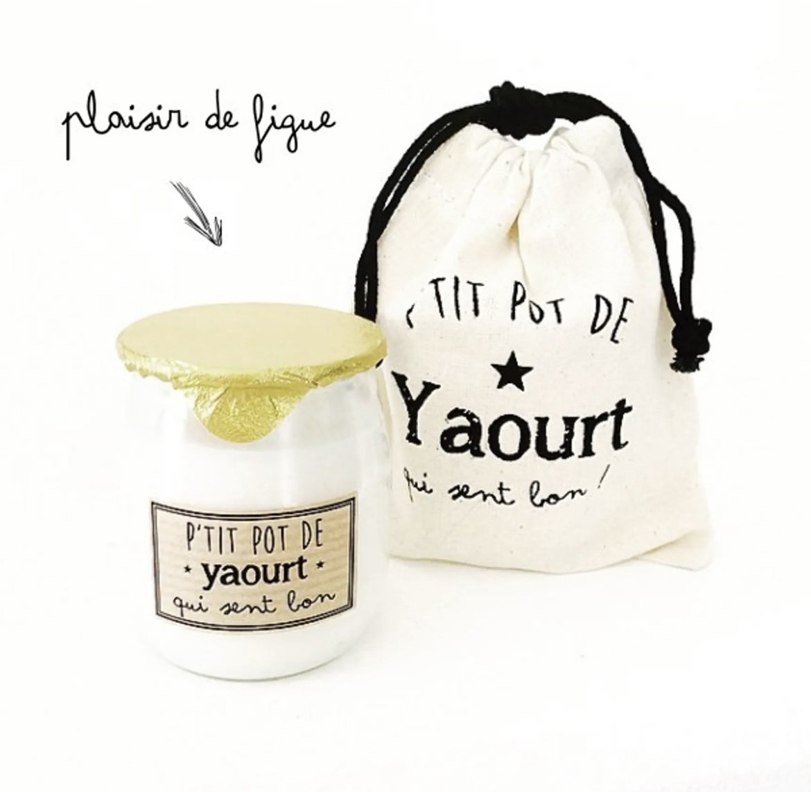 Bougie P’tit pot de yaourt Plaisir de figue