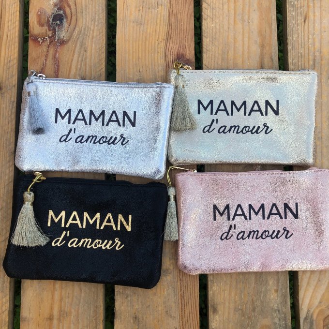 Pochette brillante "Maman d’amour »