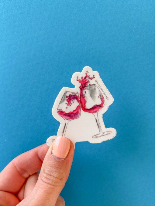 Sticker Verres de vin 