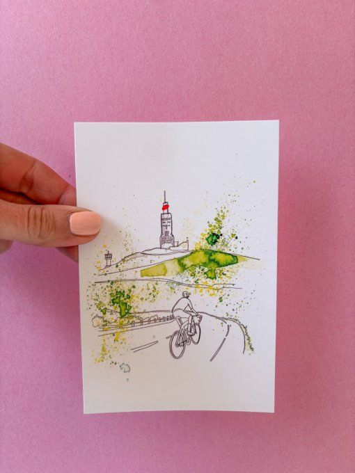 Carte postale Mont Ventoux - Cycliste 