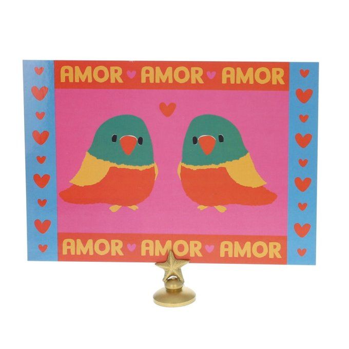 Carte amor perroquets 