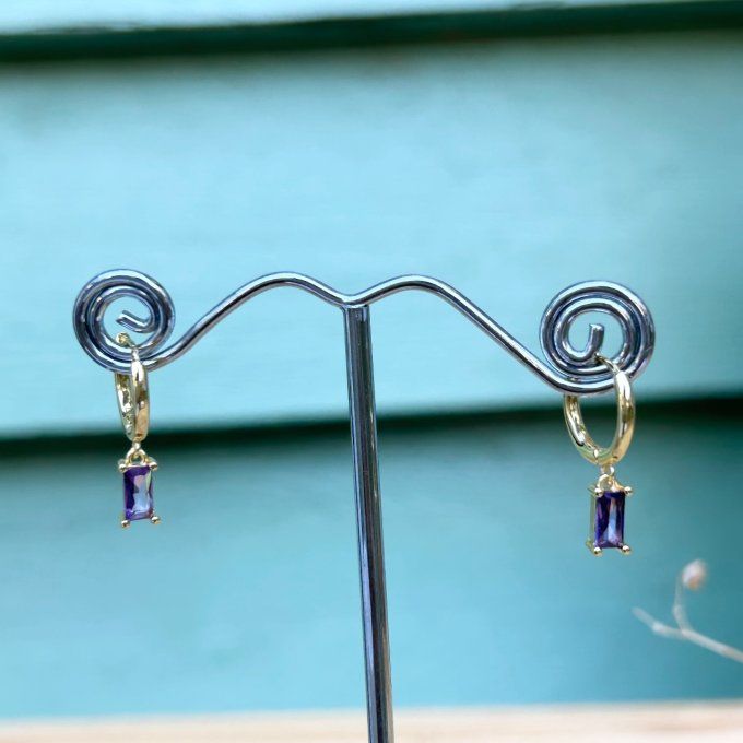 Boucles d’oreilles MANON Mauve