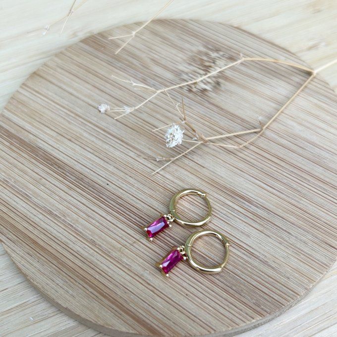 Boucles d’oreilles MANON Rose