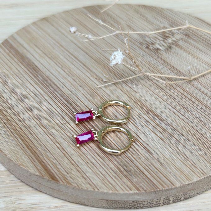 Boucles d’oreilles MANON Rose