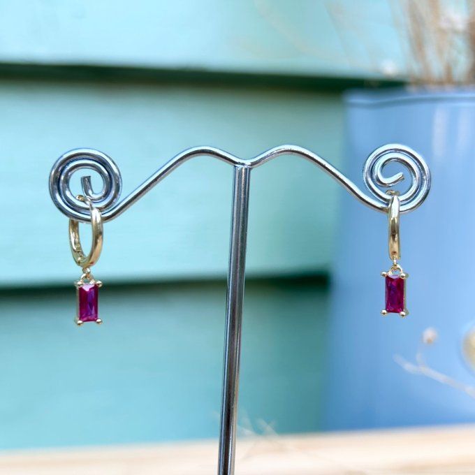 Boucles d’oreilles MANON Rose