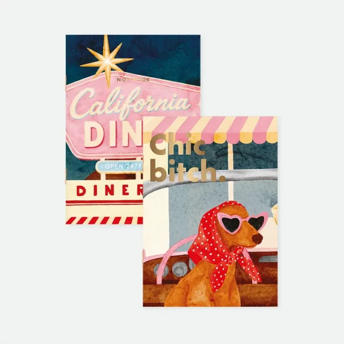California Diner - Duo de carnets de Poche A6