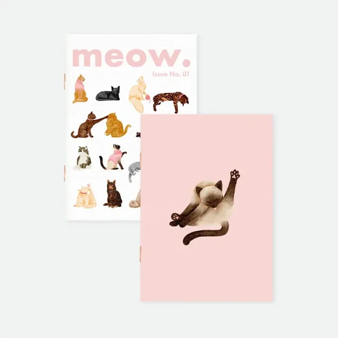 meow. - Duo de carnets de Poche A6