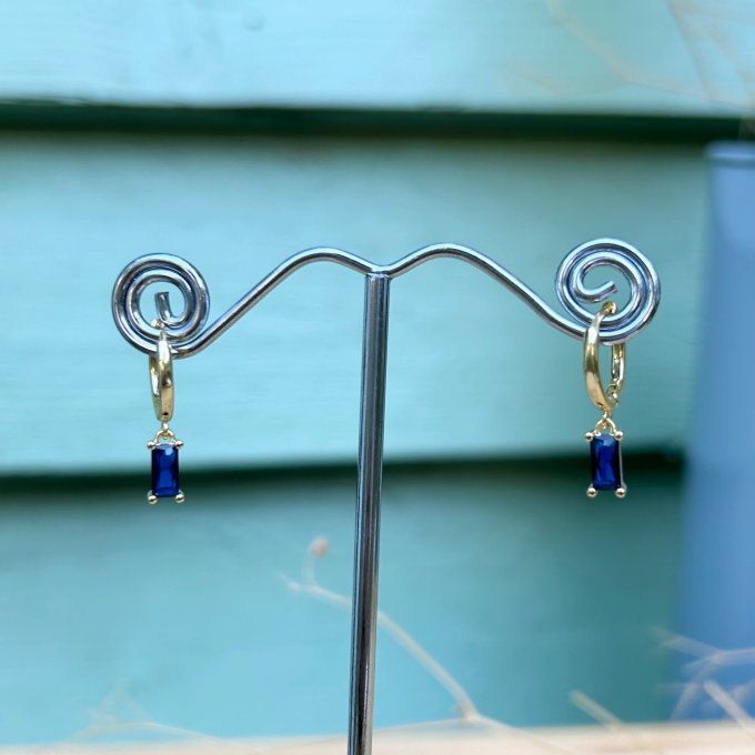 Boucles d’oreilles MANON Bleues