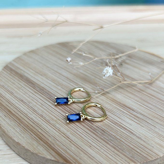 Boucles d’oreilles MANON Bleues