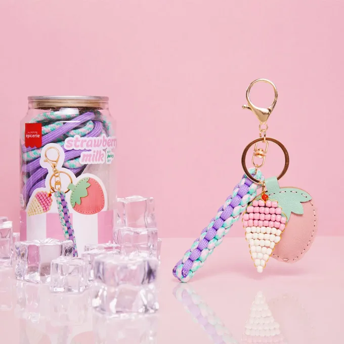 Kit Bag Charm Canette Pshiiit - Strawberry Milk