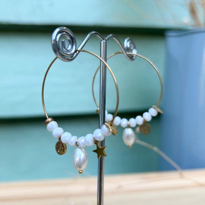 Boucles NINA blanches