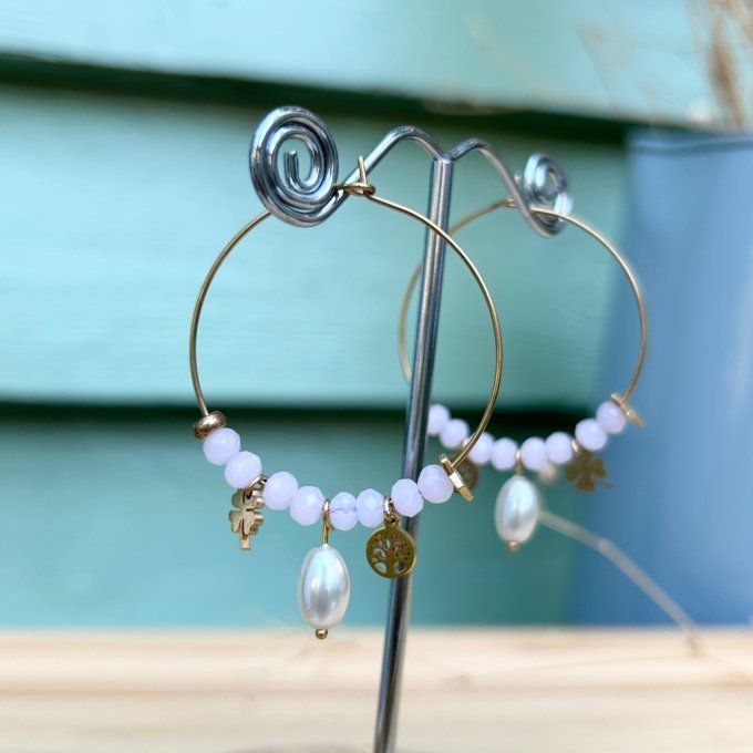 Boucles NINA roses