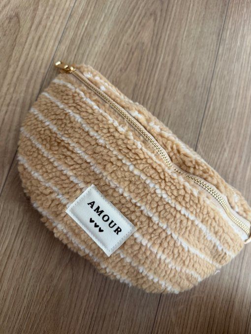 Sac banane effet moumoute camel 