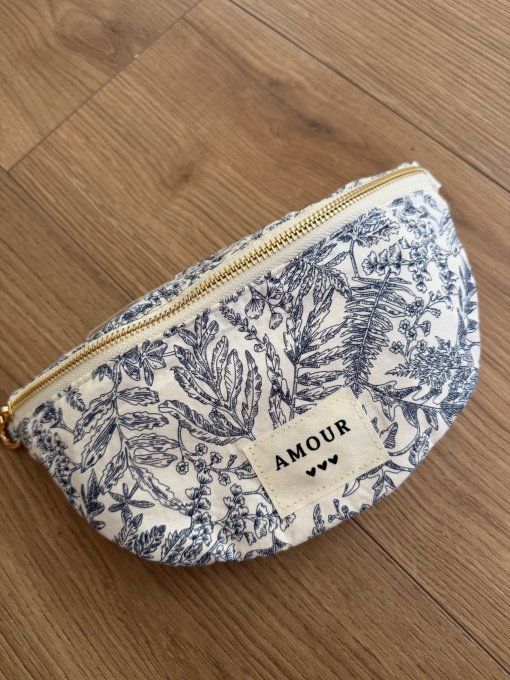 Sac banane imprimé bleu 