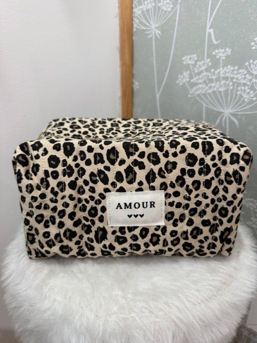 Trousse de toilette léopard 