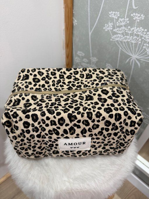 Trousse de toilette léopard 