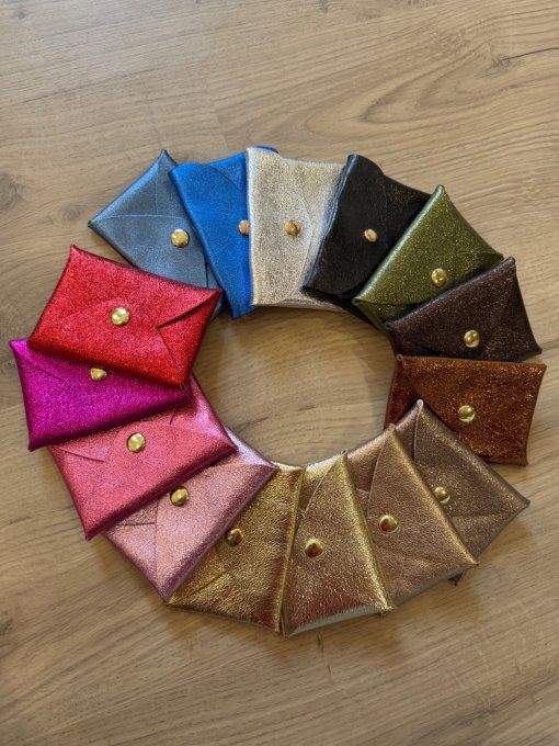 Porte cartes Glitter cuir 
