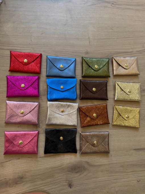 Porte cartes Glitter cuir 