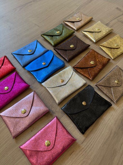 Porte cartes Glitter cuir 