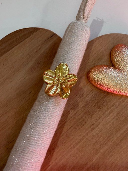 Bague dorée FLOWERS