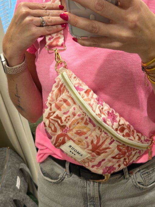 Sac banane fleuri