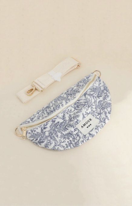 Sac banane imprimé bleu 