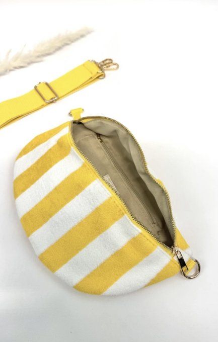Sac banane rayures jaune