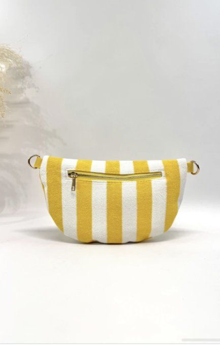Sac banane rayures jaune