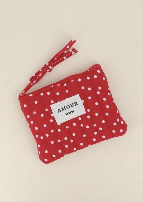 Porte monnaie Amour rouge 