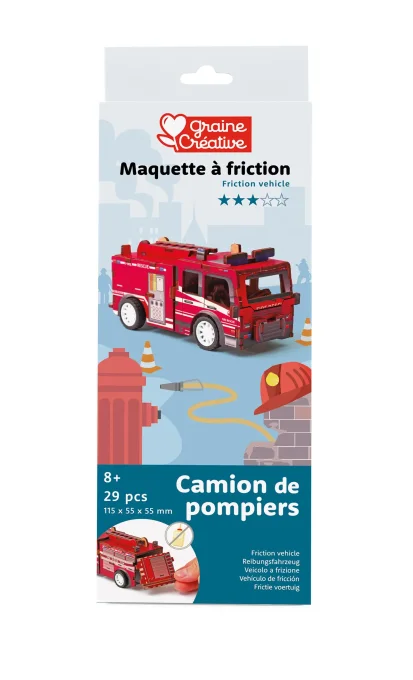 Maquette à friction Camion de pompier