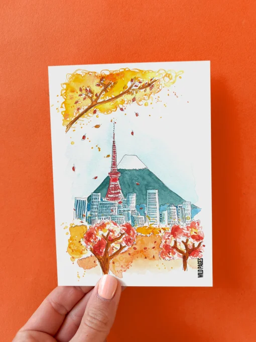 Carte Postale L'Automne à Tokyo