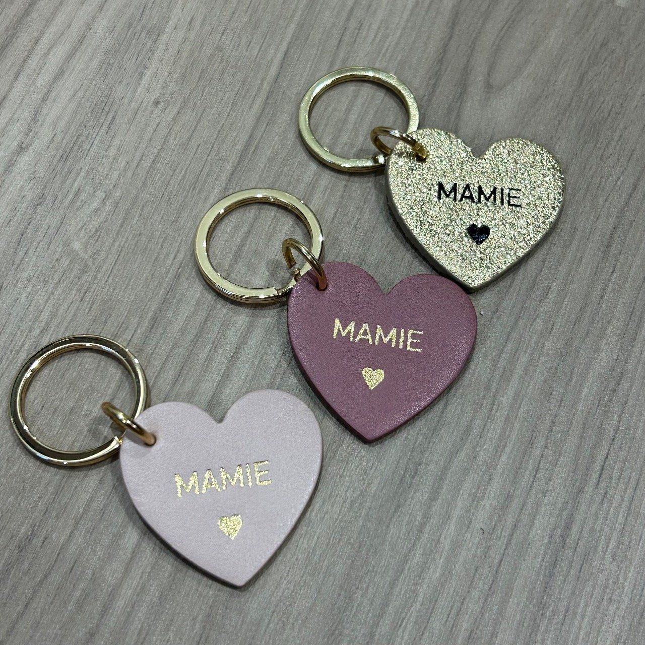 Porte clé mamie coeur