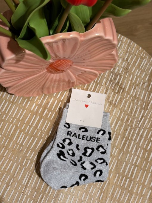 Chaussettes paillettes léopard Râleuse 